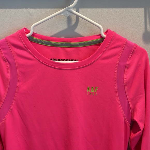 Abercrombie & Fitch Hot Pink Long Sleeve Shirt - Picture 2 of 7